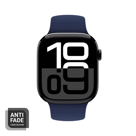 Pasek Crong Liquid do Apple Watch 49/46/45/44 mm Granatowy Silikonowy