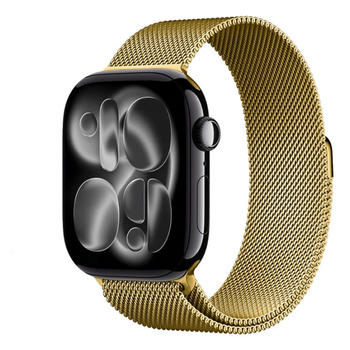 Crong Milano Steel - Stainless Steel Strap for Apple Watch 38/40/41/42 mm (Gold)