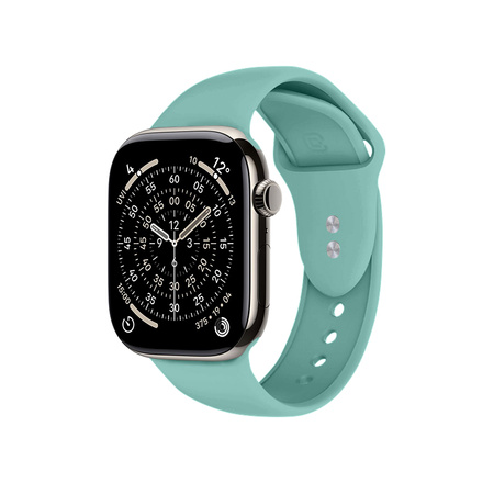 Pasek Crong Liquid do Apple Watch 42/41/40/38 mm Turkusowy Silikonowy