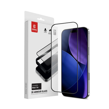 Crong 3D Armour Glass - Hartowane szkło ochronne iPhone Air + ramka instalacyjna