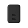 Încărcător de perete Crong Ultra Compact GaN - 2x USB-C 35W PD 3.0 cu PPS (Negru)