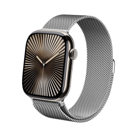 Crong Milano Steel - Βραχιόλι Milano για Apple Watch 44/45/46/49 mm (ασημί)