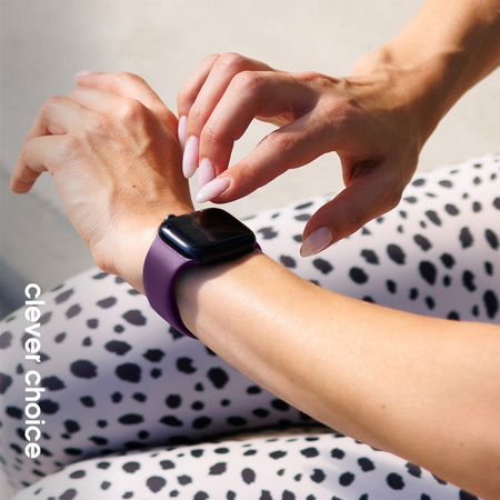 Crong Liquid - Pasek do Apple Watch 38/40/41/42 mm (śliwkowy)