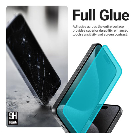 Crong 3D Armour Glass - Hartowane szkło ochronne iPhone 17 Pro Max + ramka instalacyjna