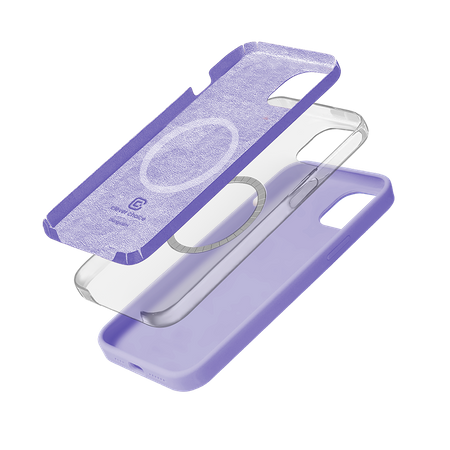 Etui Crong Color Cover Magnetic do iPhone 14 Plus MagSafe Silikon Fioletowe