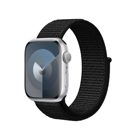 Crong Reflex - Sportovní řemínek pro Apple Watch 42/44/45/49 mm (černý)