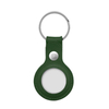 Crong Leather Case with Key Ring – Protective leather case with key ring for Apple AirTag 1/2 (green)