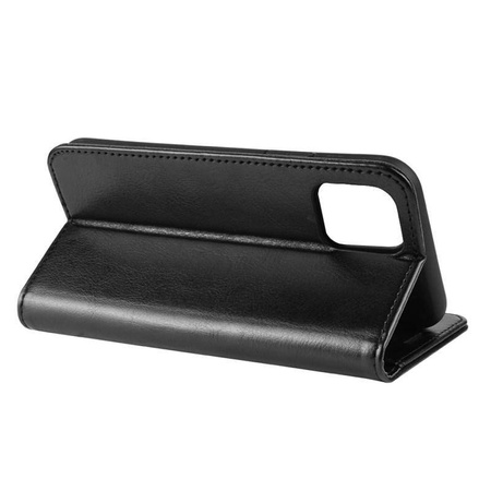 Crong Booklet Wallet - iPhone 11 Pro Max Hülle mit Taschen + Standfunktion (schwarz)