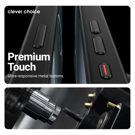 Crong Hybrid Frost MAG Cover - Etui MagSafe iPhone 17 Pro Max (czarny)