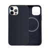 Crong Color Cover Magnetic - iPhone 12 / iPhone 12 Pro MagSafe Tasche (schwarz)