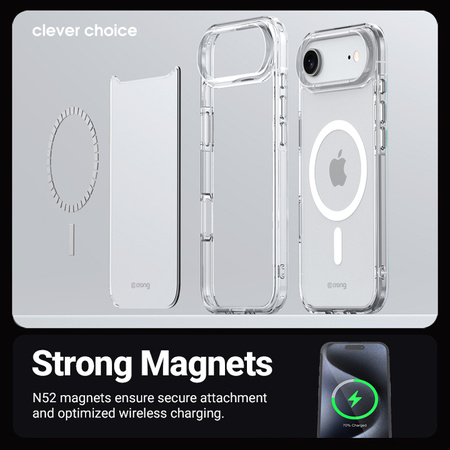 Crong Clear MAG Cover - Hülle MagSafe iPhone 17 (transparent)