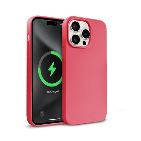Etui Crong Color Cover Magnetic do iPhone 15 Pro MagSafe Silikonowe Różowe