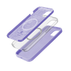 Crong Color Cover Magnetic - Silikonowe etui z MagSafe do iPhone'a 14 Plus (fioletowy)