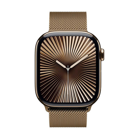Crong Milano Steel - Milánský náramek pro Apple Watch 44/45/46/49 mm (růžové zlato)