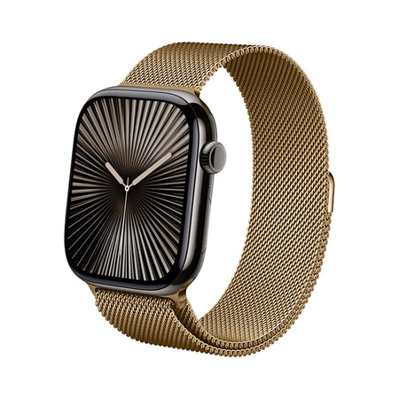 Crong Milano Steel - Milanaisearmband für Apple Watch 44/45/46/49 mm (Roségold)