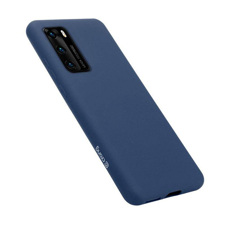 Etui Crong Color Cover do Huawei P40 Silikonowe Niebieskie z Mikrofibrą