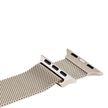 Crong Milano Steel - Λουράκι από ανοξείδωτο ατσάλι για Apple Watch 38/40/41 mm (σαμπάνια)