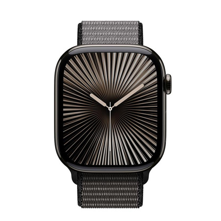 Correa deportiva Crong de nailon para Apple Watch de 44/45/46/49 mm (gris noche)