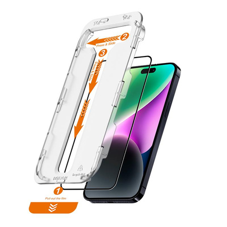 Crong EasyShield 2er-Pack - gehärtetes Glas iPhone 16e / iPhone 14 / iPhone 13 / iPhone 13 Pro (2 Stück)