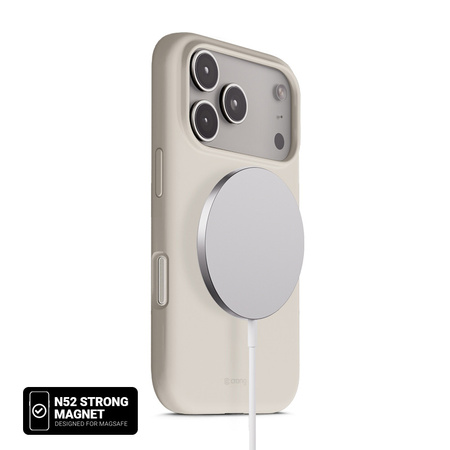 Crong Color Cover Magnetic - Etui MagSafe iPhone 17 Pro (kamienny beż)
