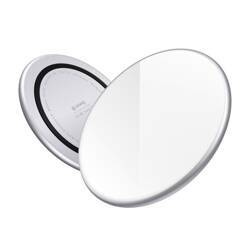 Crong PowerSpot Fast Wireless Charger - Qi 15W USB-C Wireless Charger (Silver White)