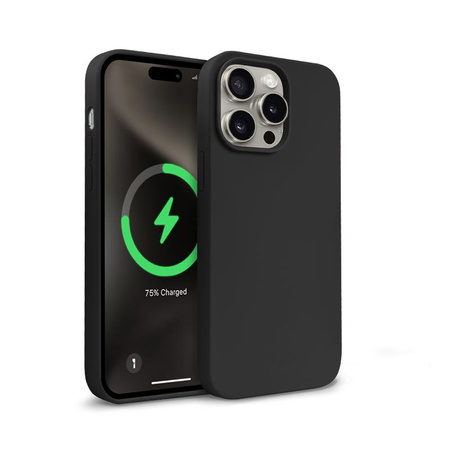 Crong színes tok mágneses tok - iPhone 15 Pro MagSafe tok (fekete)