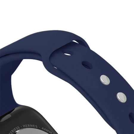 Pasek Crong Liquid do Apple Watch 49/46/45/44 mm Granatowy Silikonowy
