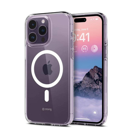 Etui Crong Clear MAG Cover do iPhone 14 Pro Max MagSafe Przezroczyste