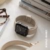 Crong Wave Band - Плетена каишка за Apple Watch 38/40/41/42 мм (бежова)