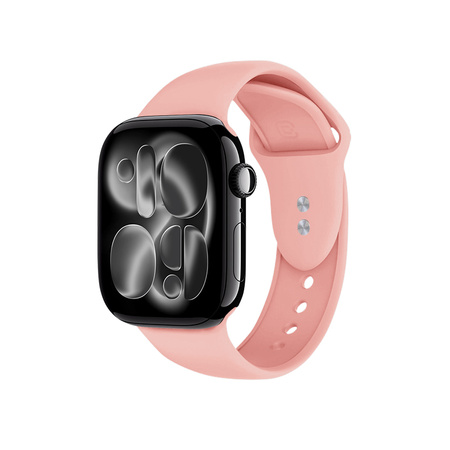 Pasek Crong Liquid do Apple Watch 42/41/40/38 mm Łososiowy Silikonowy