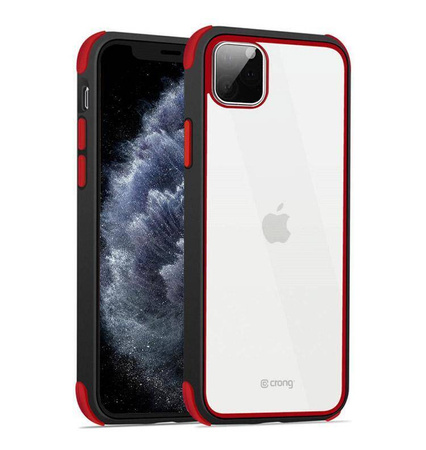 Crong Trace Clear Cover - iPhone 11 Pro Hülle (schwarz/rot)