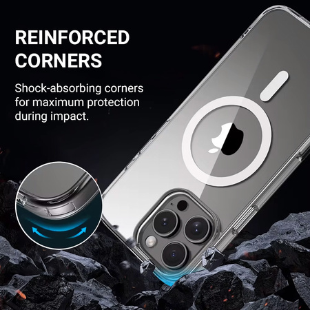 Etui Crong Clear MAG Cover do iPhone 16 MagSafe Przezroczyste Plecki