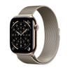 Crong Milano Steel – řemínek z nerezové oceli pro Apple Watch 38/40/41/42 mm (šampaňské)