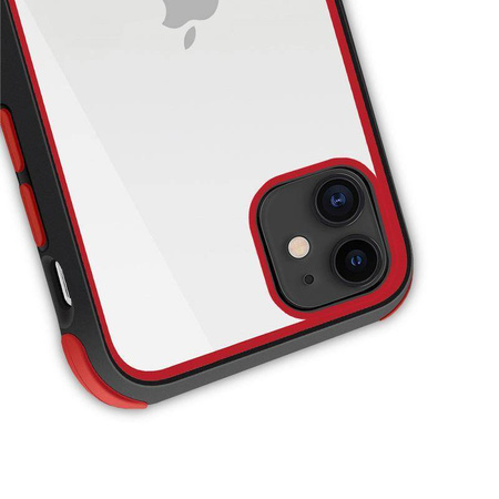 Funda transparente Crong Trace para iPhone 11 Pro (negra/roja)