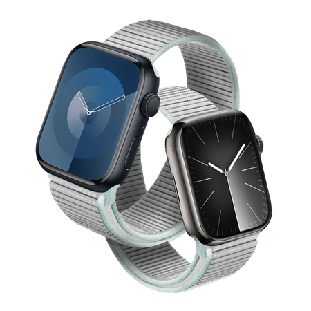 Pasek Crong Nylon do Apple Watch 42/41/40/38 mm Pastel Grey Nylonowy
