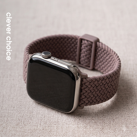 Crong Wave Band - Fonott szíj Apple Watch 44/45/46/49 mm-hez (Barna)