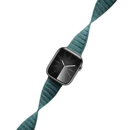 Pasek Crong Melange do Apple Watch 42/41/40/38 mm Turkusowy Melanż Magnetyczny