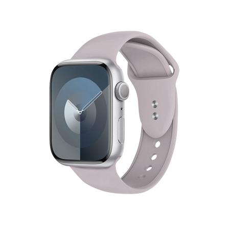 Pasek Crong Liquid do Apple Watch 42/41/40/38 mm Szara Lawenda Silikonowy