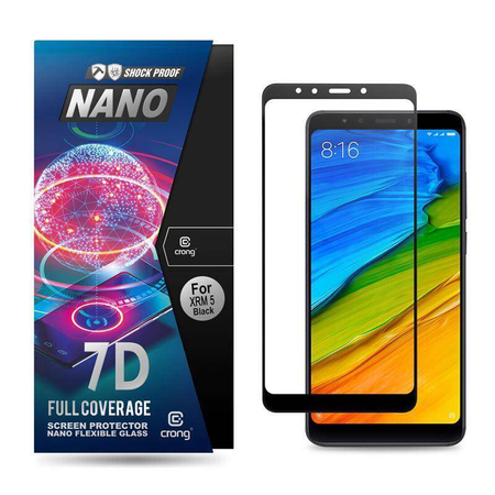 Crong 7D Nano Flexible Glass – Full Coverage Hybrid Screen Protector 9H Xiaomi Redmi 5