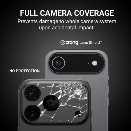 Crong Lens Shield - Szkło na aparat i obiektyw iPhone 17 Pro