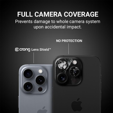 Crong Lens Shield - Kamera- und Objektivglas für iPhone 16 Pro / iPhone 16 Pro Max