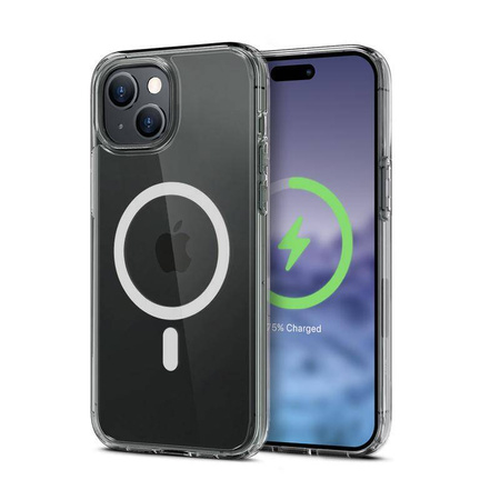 Etui Przezroczyste do iPhone 15 MagSafe Crong Clear MAG Cover Case Bezbarwny