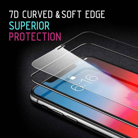 Crong 7D Nano Flexible Glass - 9H Hybridglas für den gesamten Bildschirm des Samsung Galaxy A80 / A90