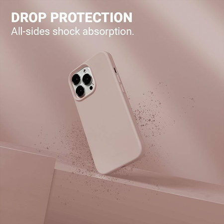 Crong Color Cover - Silikonowe etui do iPhone'a 13 Pro (piaskowy róż)