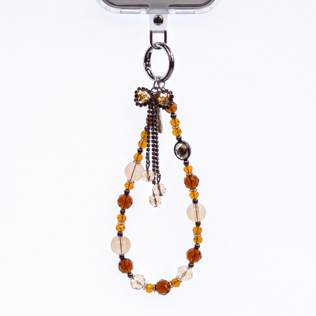 Crong Phone Charm Gold Bow – laccetto da polso per telefono con fiocco decorativo