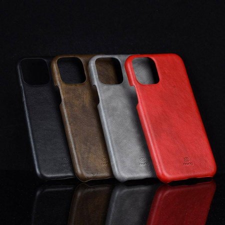 Etui Crong Essential Cover do iPhone 11 Pro Skórzane Czerwone Plecki