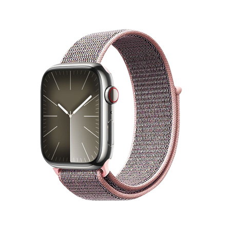 Pasek Crong Nylon do Apple Watch 42/41/40/38 mm Light Pink Nylonowy