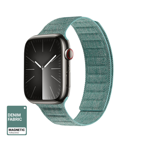 Crong Melange - Magnetic strap for Apple Watch 44/45/46/49 mm (turquoise melange)