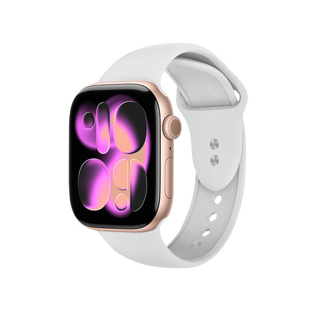Crong Liquid - Řemínek pro Apple Watch 38/40/41 mm (bílý)