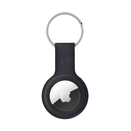 Etui Ochronne do Apple AirTag 1/2 Brelok Crong Silicone Case with Key Ring Czarny